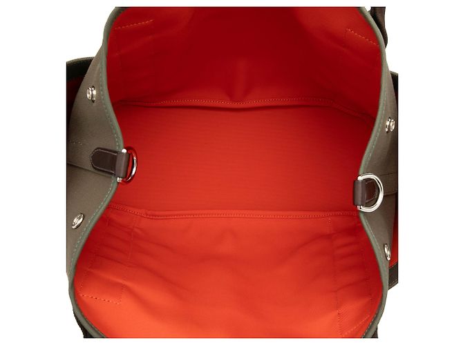 Hermès Brown Toile Sac de Pansage Grooming Bag Castaño Caqui - vista 4
