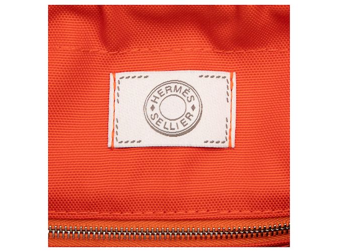 Hermès Brown Toile Sac de Pansage Grooming Bag Castaño Caqui - vista 5