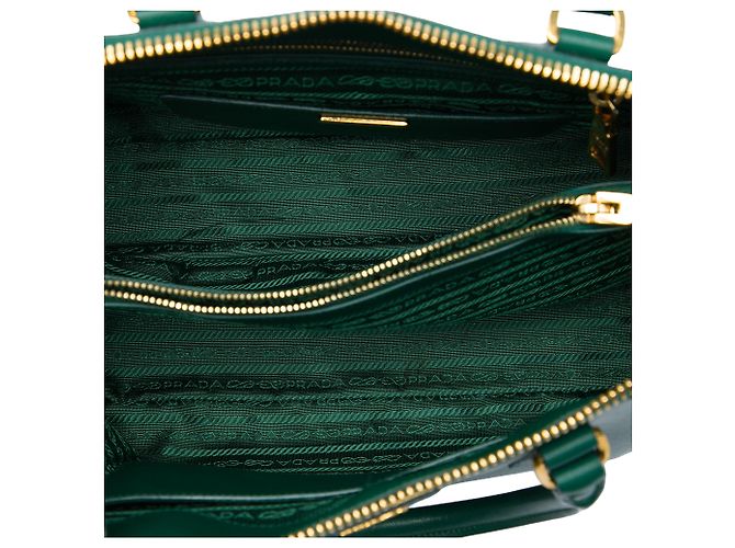 Borsa Prada Green Large Saffiano Lux Promenade Satchel Verde - vista 4