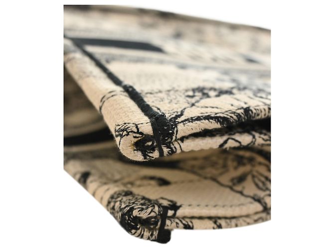 Dior Book Tote Medium aus besticktem Canvas Zodiac Toile De Jouy Weiß - Ansicht 5