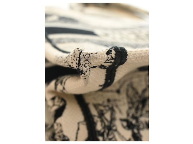 Dior Book Tote Medium aus besticktem Canvas Zodiac Toile De Jouy Weiß - Ansicht 7