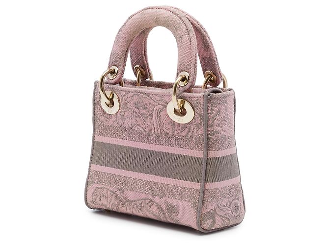 Dior Pink Mini Embroidered Canvas Toile De Jouy Lady D Lite - Ansicht 2