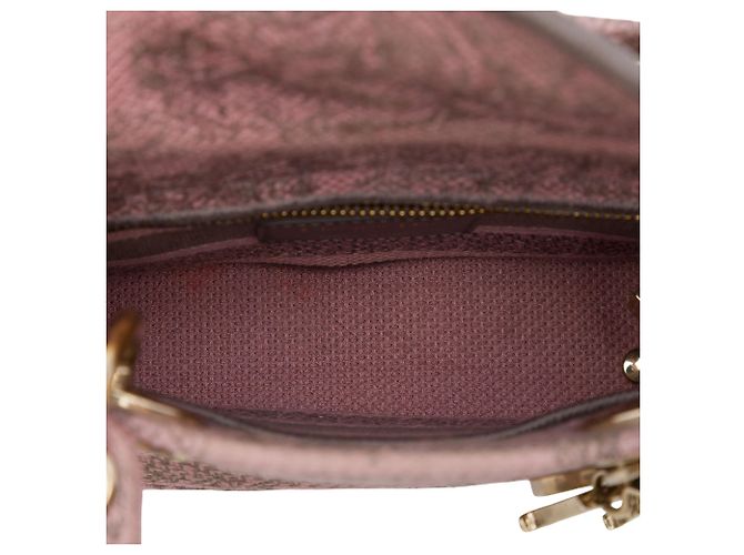 Dior Pink Mini Embroidered Canvas Toile De Jouy Lady D Lite - Ansicht 4