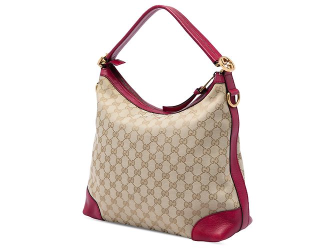 Gucci Beige Small GG Canvas Miss GG Hobo - vista 2