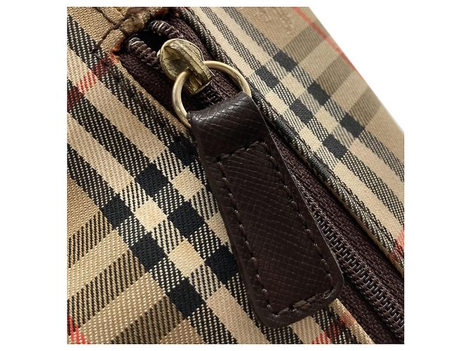 Zaino Burberry Beige Haymarket Check Canvas - vista 10
