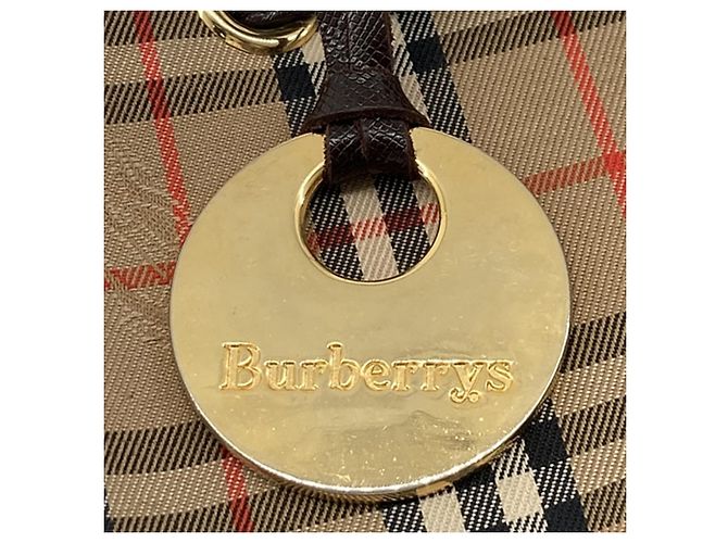Zaino Burberry Beige Haymarket Check Canvas - vista 6