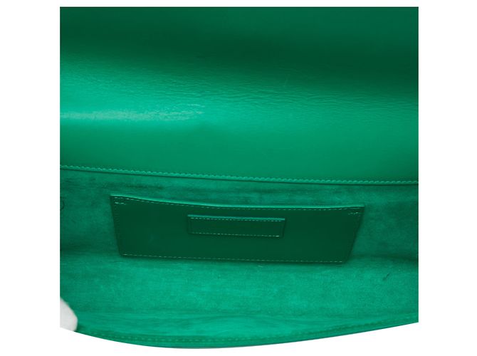 Autre Marque Clutch Cassandre Saint Laurent de piel lisa verde - vista 4