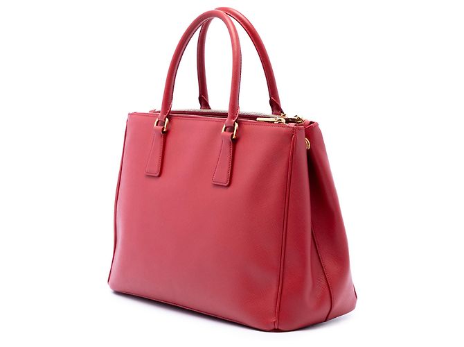 Prada Red Medium Saffiano Lux Galleria Double Zip Tote Rot - Ansicht 2