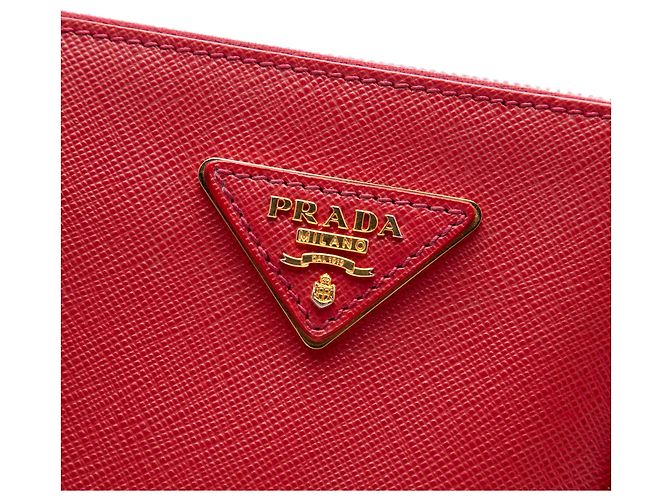 Prada Red Medium Saffiano Lux Galleria Double Zip Tote Rot - Ansicht 5