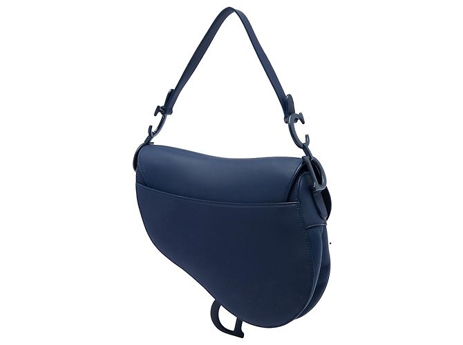 Bolsa Saddle Dior em couro de bezerro ultra mate azul Azul escuro - vista 2