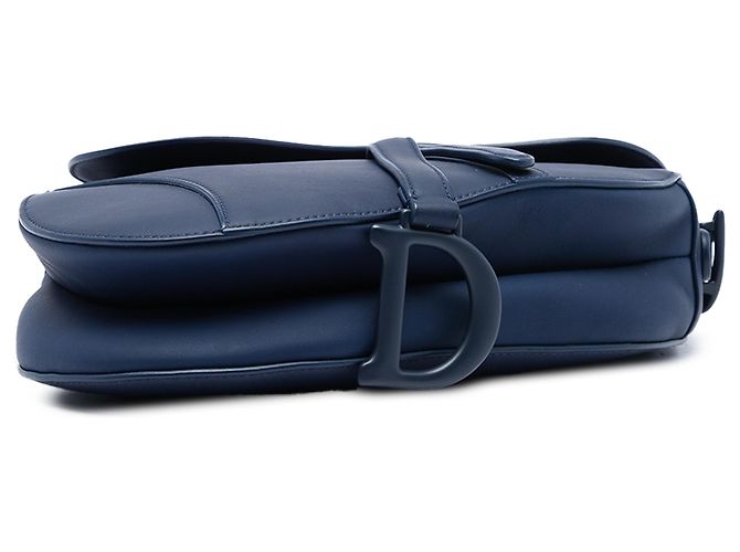 Bolsa Saddle Dior em couro de bezerro ultra mate azul Azul escuro - vista 3