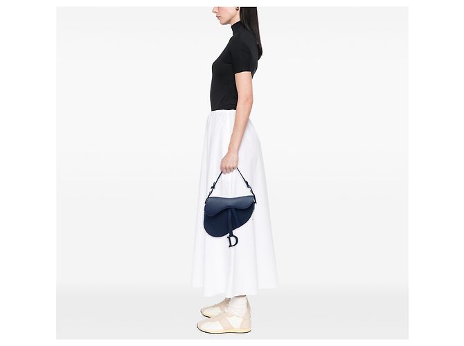 Bolsa Saddle Dior em couro de bezerro ultra mate azul Azul escuro - vista 5