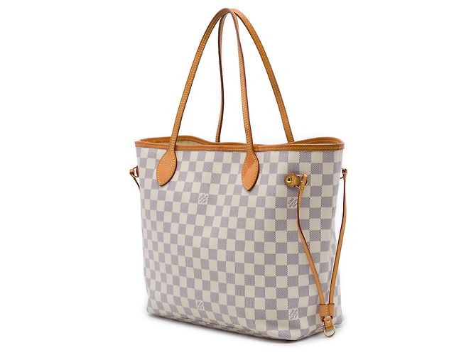 Louis Vuitton White Damier Azur Neverfull MM - view 2