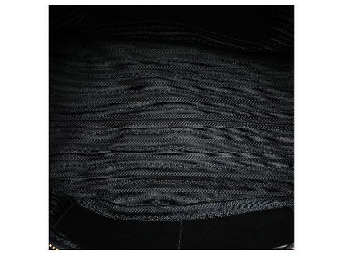 mala de mão Prada bicolor castanha em couro Saffiano com alça superior Marrom - vista 4