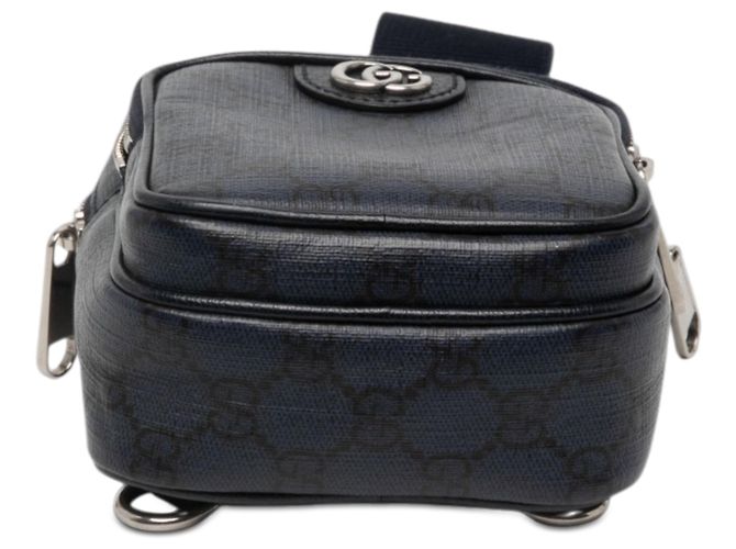 Gucci Mini GG Supreme Ophidia Sling Blau Marineblau - Ansicht 3