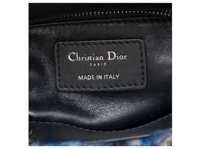 Dior Mini Lady Dior en piel de Astrakhan azul - vista 5