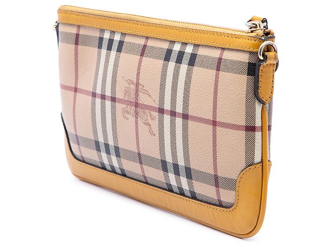 Burberry Beige Haymarket Check Coated Canvas Peyton Crossbody - vista 2