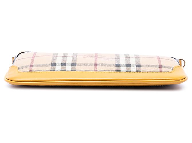 Burberry Beige Haymarket Check Coated Canvas Peyton Crossbody - vista 3