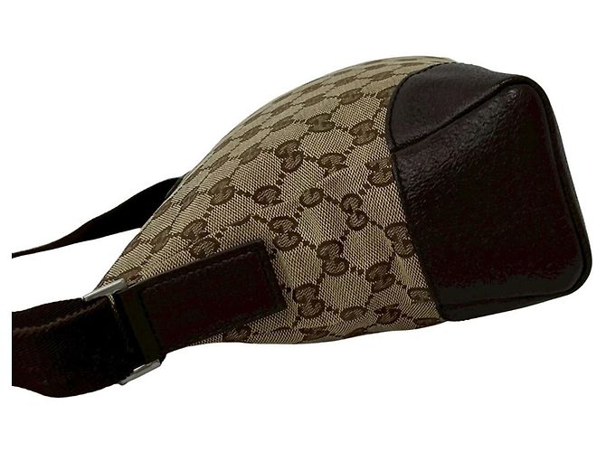Borsa a tracolla Gucci in tela GG beige - vista 5