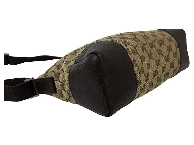 Borsa a tracolla Gucci in tela GG beige - vista 7