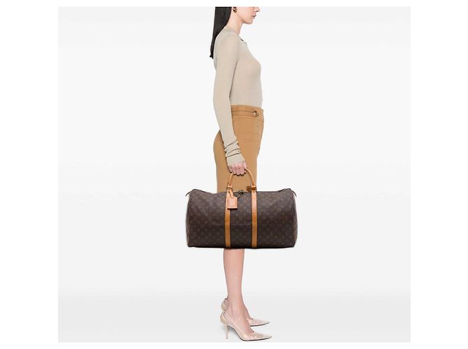 Louis Vuitton Brown Monogram Keepall 55 Braun - Ansicht 7