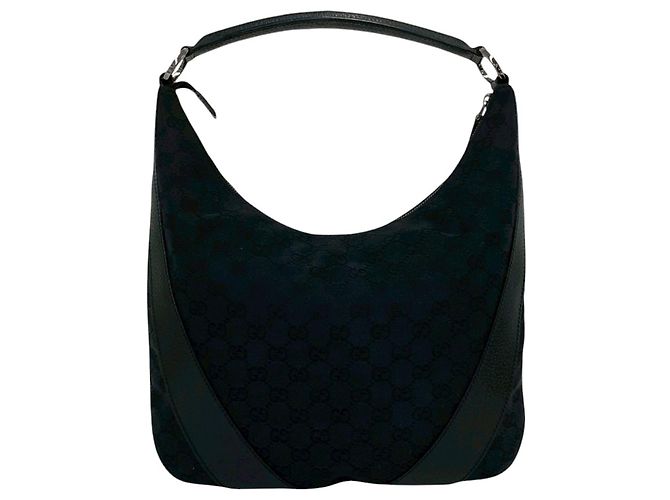 Borsa Hobo Gucci in tela GG nera Nero - vista 2