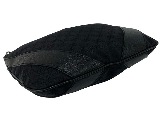Borsa Hobo Gucci in tela GG nera Nero - vista 5