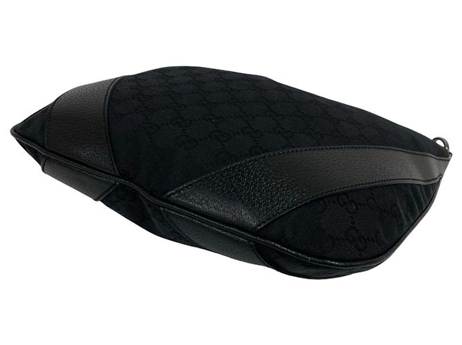 Borsa Hobo Gucci in tela GG nera Nero - vista 6