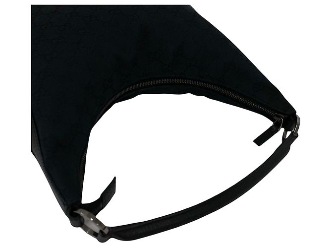 Borsa Hobo Gucci in tela GG nera Nero - vista 7