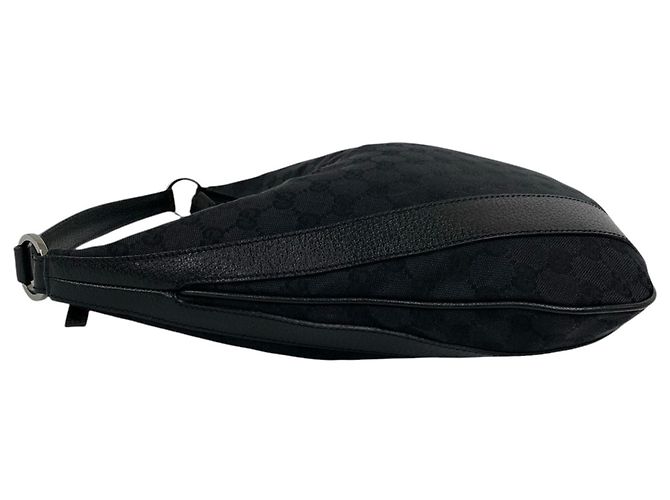 Borsa Hobo Gucci in tela GG nera Nero - vista 8