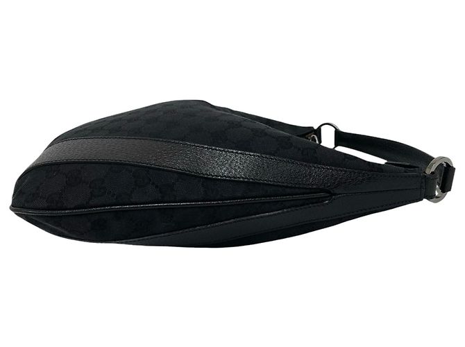 Borsa Hobo Gucci in tela GG nera Nero - vista 9