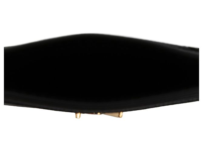 Autre Marque Tarjetero Saint Laurent Black Chevron Grain de Poudre Cassandre Negro - vista 4