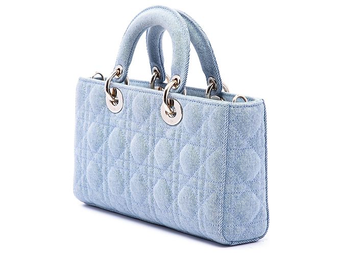 Dior Blue Medium Denim Cannage Lady D Joy Azul - vista 2
