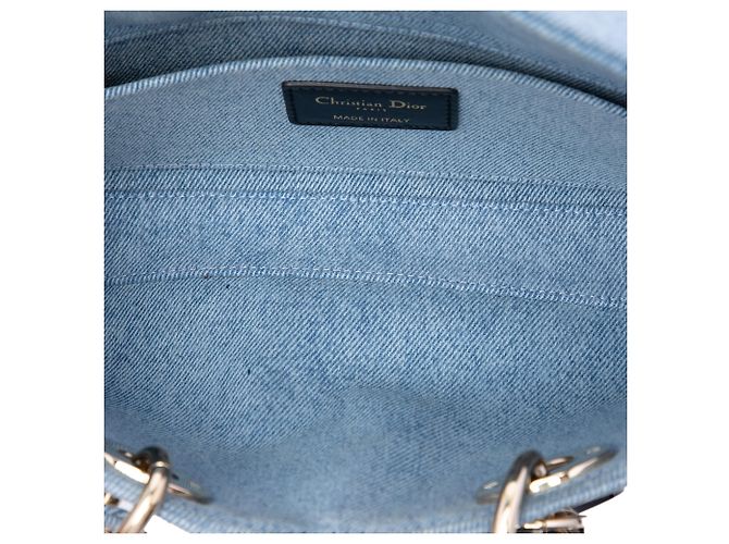 Dior Blue Medium Denim Cannage Lady D Joy Azul - vista 4