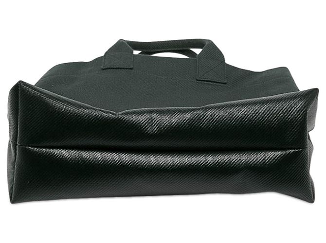 Borsa tote Gucci in tela verde con logo embossed Verde scuro - vista 3