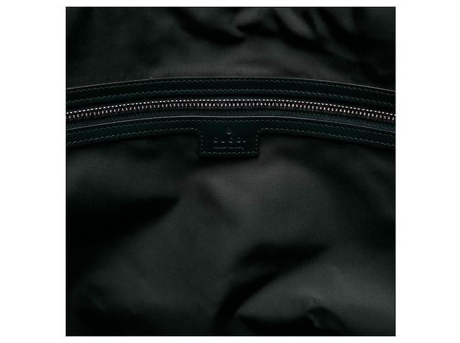 Borsa tote Gucci in tela verde con logo embossed Verde scuro - vista 5