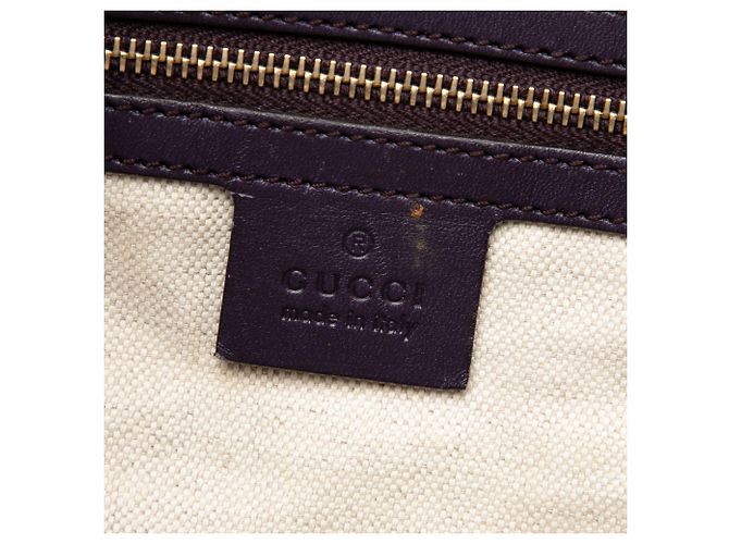 Gucci Joy Boston Bag Medium aus beigem GG Canvas mit Web-Streifen - Ansicht 5