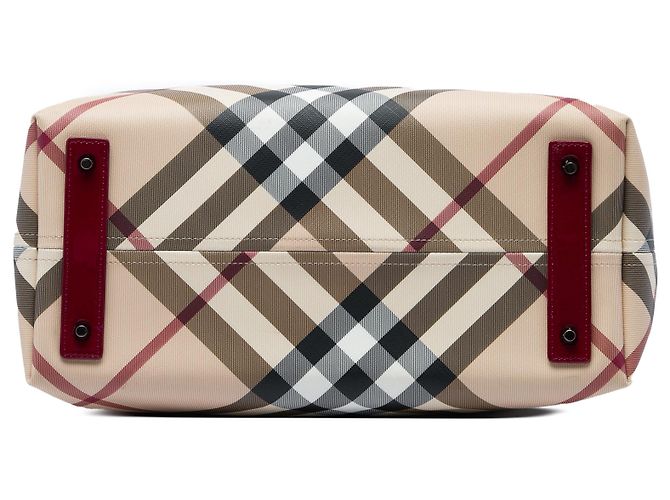 Sac cabas Burberry Beige Supernova Check en toile enduite - vue 3