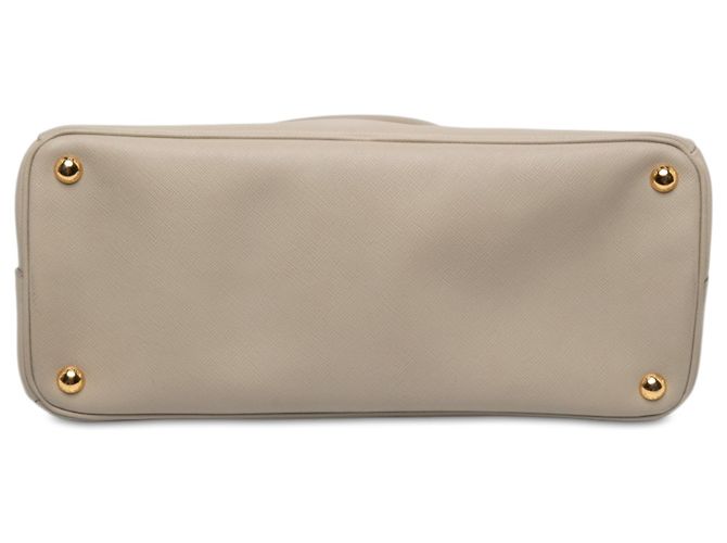 Prada Bolsa Galleria Double Zip Medium em couro Saffiano Cinza Marrom - vista 3