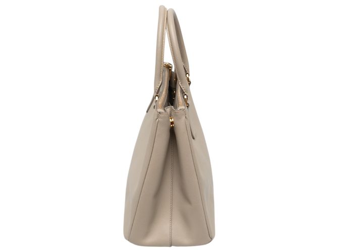 Prada Bolsa Galleria Double Zip Medium em couro Saffiano Cinza Marrom - vista 6