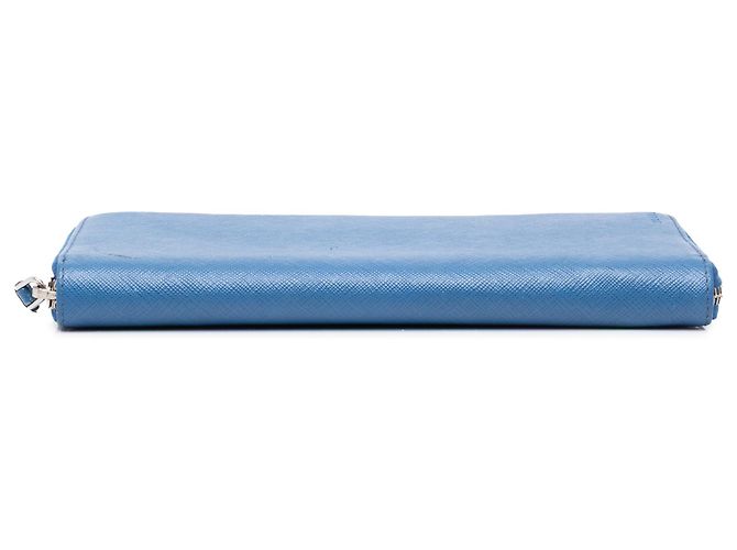 Cartera Organizadora de Viaje Prada Blue Saffiano Zip Around Azul - vista 3