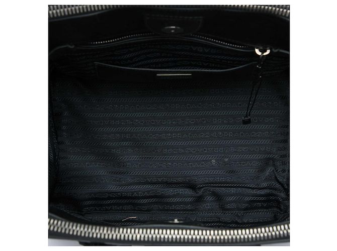 Borsa Prada Brown Bicolor Glace Calf Twin Pocket Double Handle Satchel Marrone Marrone scuro - vista 4