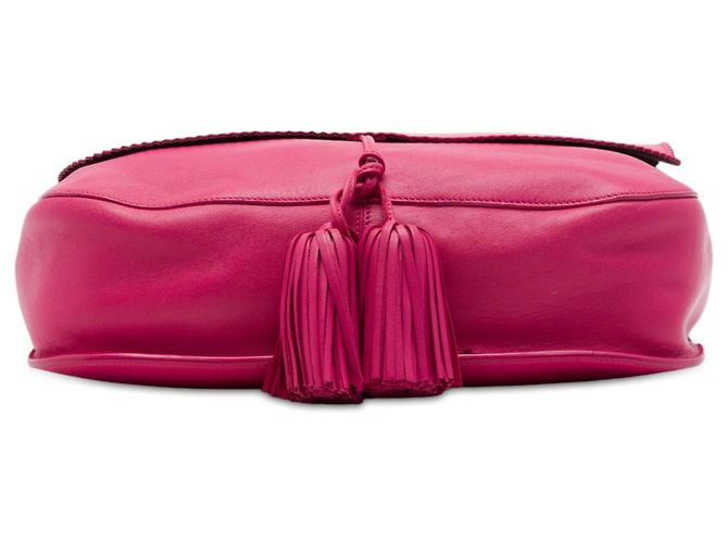 LOEWE Pink Nappa Anagram Tassel Crossbody Rosa - vista 3