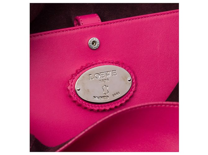 LOEWE Pink Nappa Anagram Tassel Crossbody Rosa - vista 5