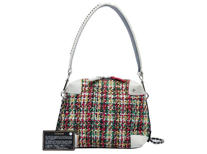 Chanel Red Tweed Street Allure Camera Bag Rot - Ansicht 6
