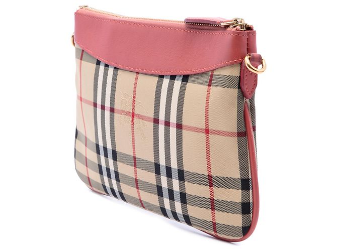 Burberry Beige Haymarket Check Nylon Peyton Crossbody - vista 2