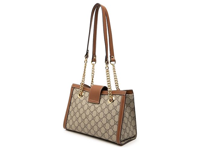 Gucci Beige Small GG Supreme Padlock Tote - Ansicht 2