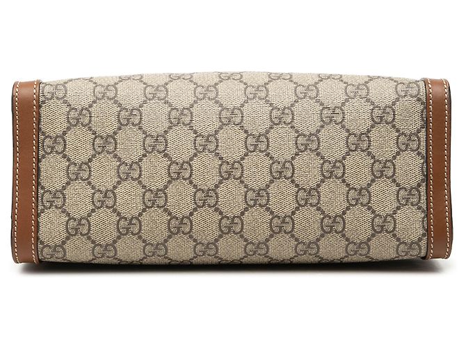 Gucci Beige Small GG Supreme Padlock Tote - Ansicht 3