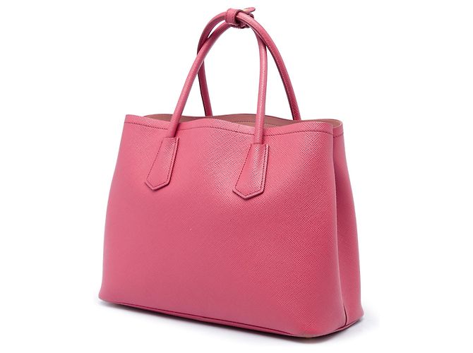 Prada Double Satchel aus Saffiano-Leder Rosa Medium Pink - Ansicht 2