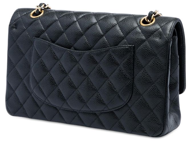 Chanel Black Medium Classic Caviar Double Flap Schwarz - Ansicht 2
